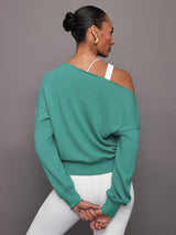 Off Shoulder Sweatshirt in French Terry - Slushy