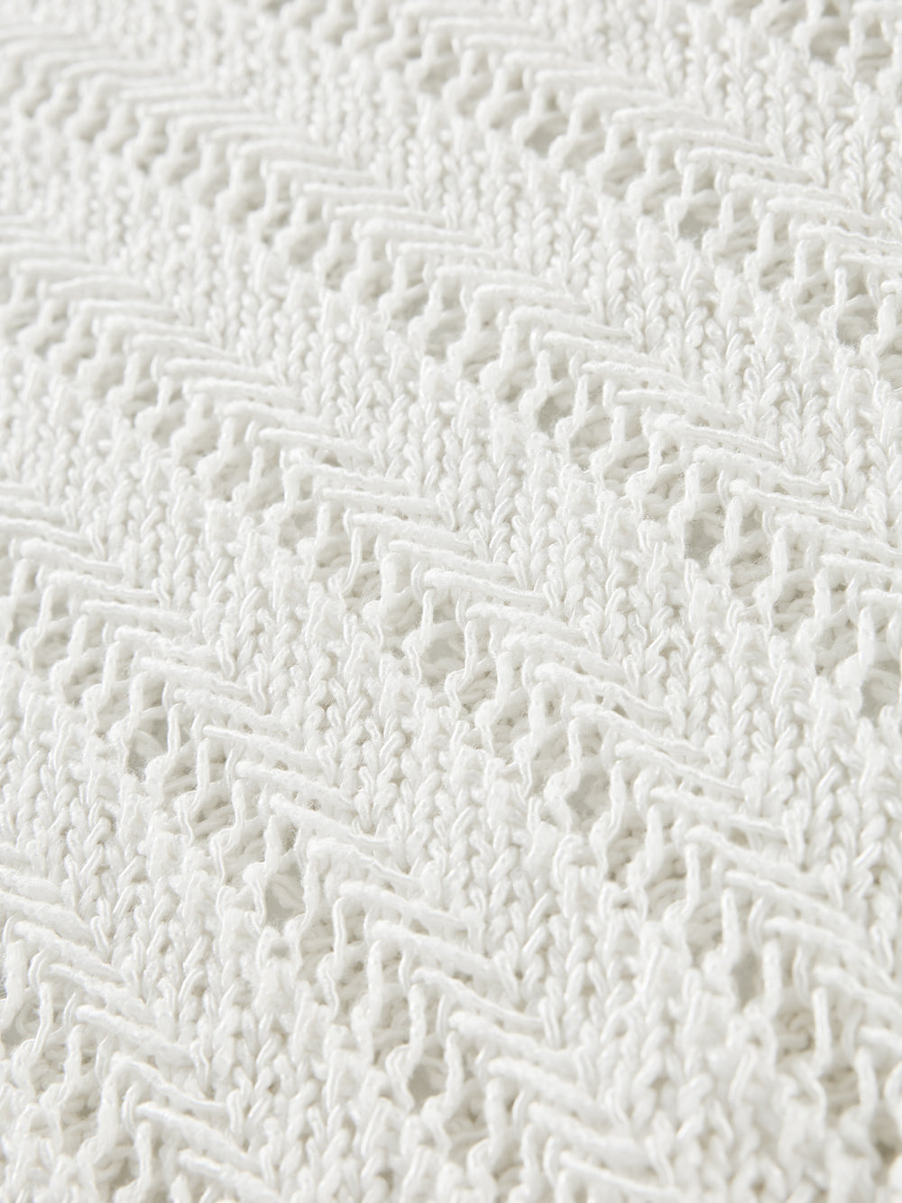 Open Knit Sweater - White