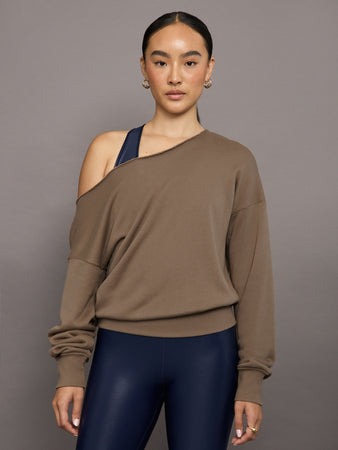 Off Shoulder Sweatshirt in French Terry