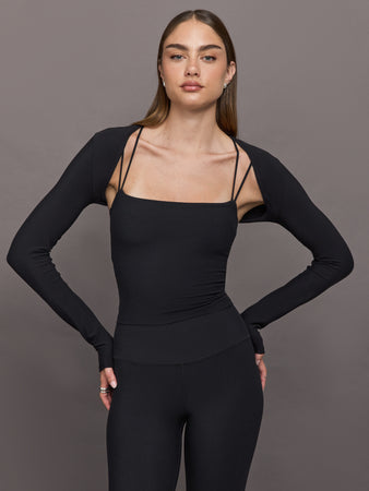 Long Sleeve Active Shrug in Melt