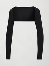 Long Sleeve Active Shrug in Melt - Black