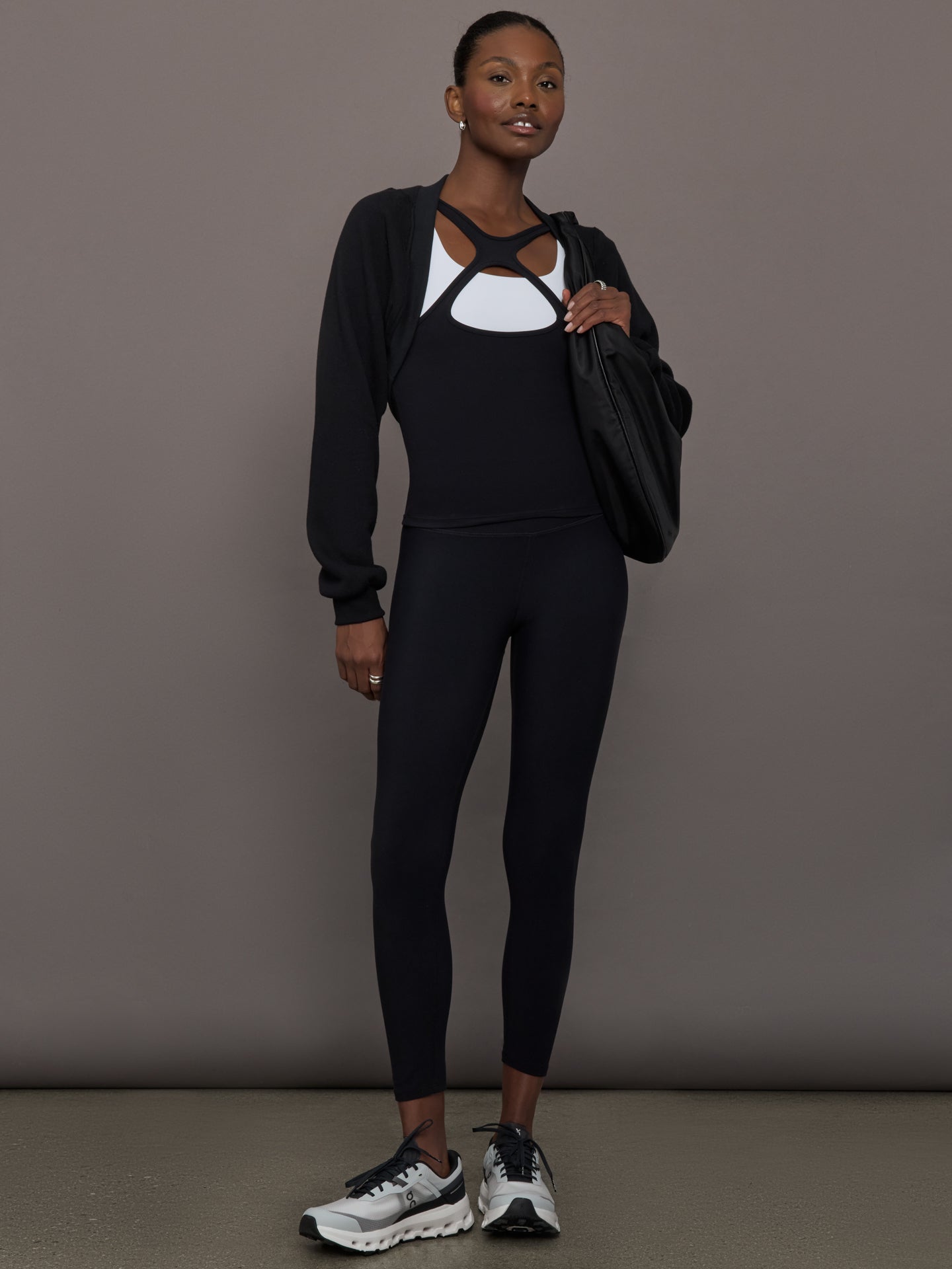 Long Sleeve Shrug in French Terry - Black – Carbon38