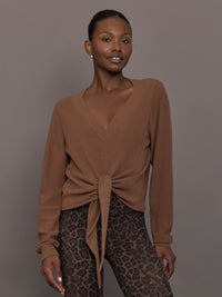 Knot Front Sweater - Cocoa