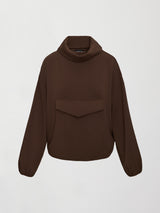 Flat lay of Scuba Funnel Neck Pullover in Carafe, front view.
