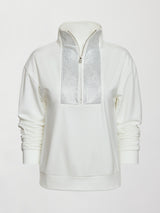 Rhinestone Pullover - White w/ Silver Rhinestones