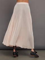 Mesh Pleated Skirt - Rose Cloud