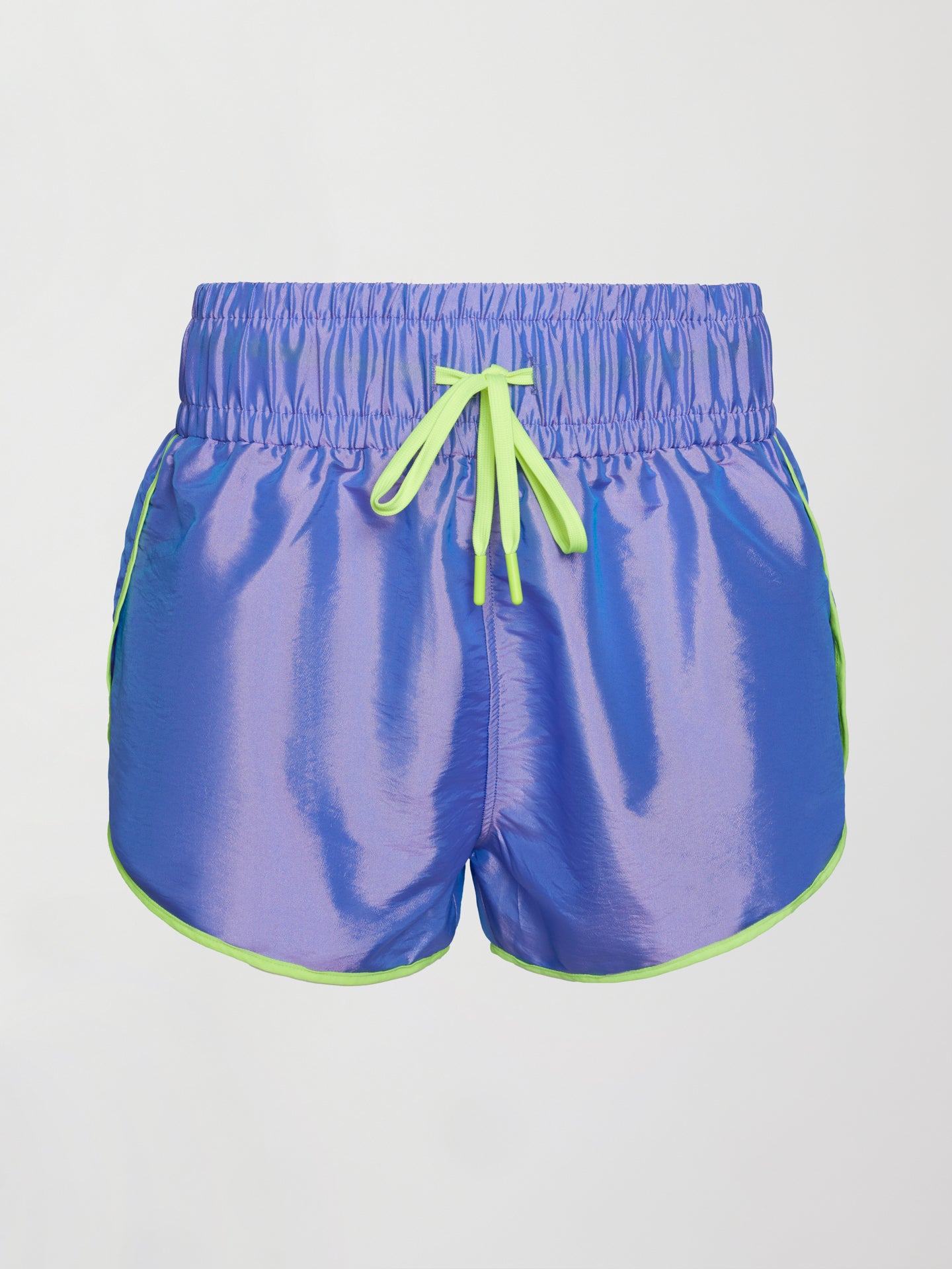 Iridescent Nylon Run Short - Sweet Lavender/ Acid Lime – Carbon38