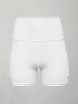 Pleated Tennis Ball Shortie in Melt - White