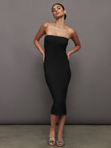 Strapless Dress in Melt - Black