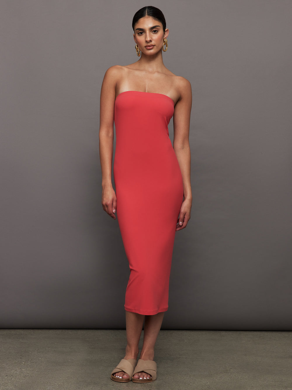 Strapless Dress in Melt - Tomato Carbon38 Strapless Dress in Melt - Tomato Carbon38