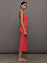 Strapless Dress in Melt - Tomato