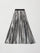 Metallic Pleated Skirt - Silver