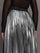 Metallic Pleated Skirt - Silver