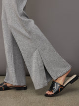 Split Bootcut Sweatpant - Heather Grey