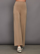 High Waisted Scuba Pant - Beige