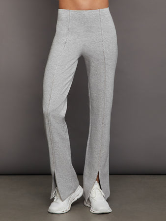 Rhinestone Front Slit Sweatpant