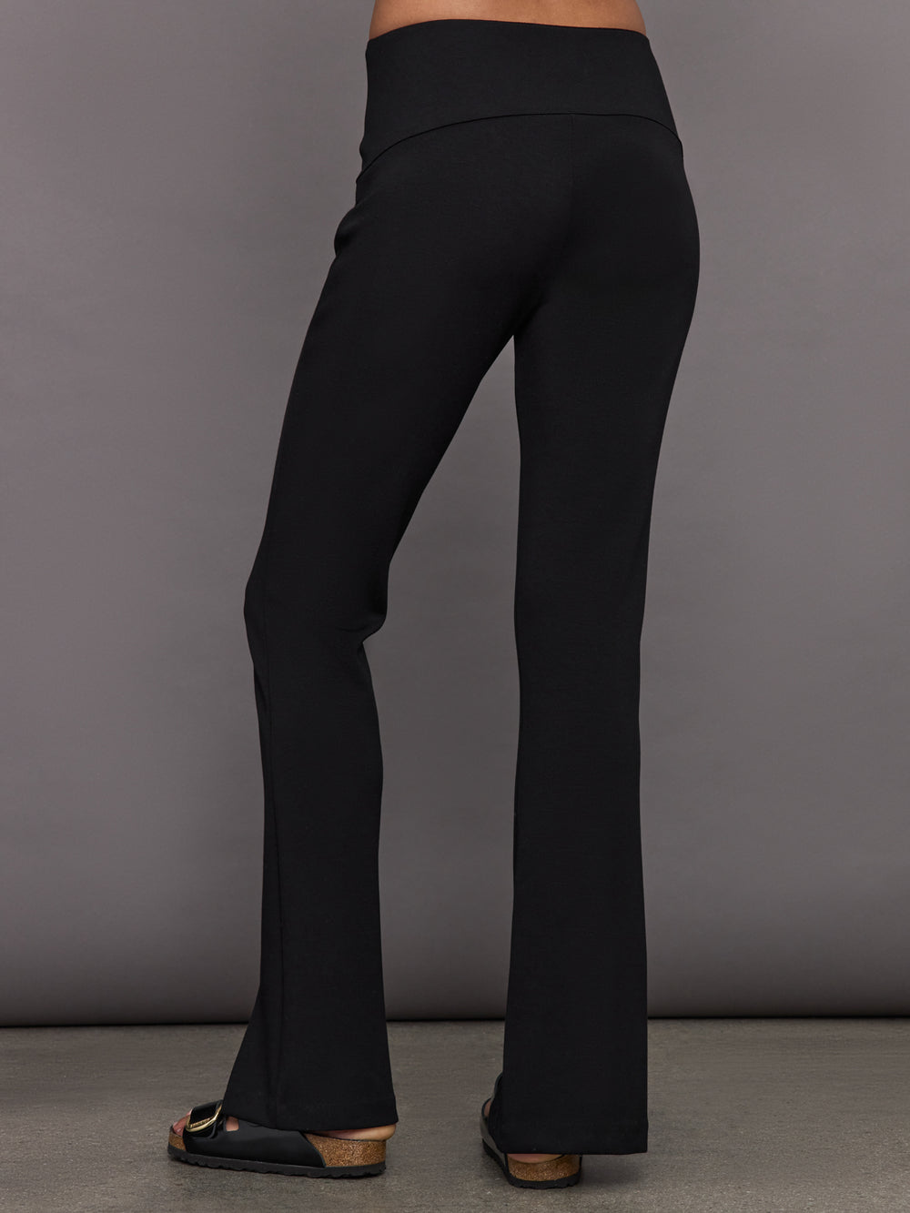 Split Leg Pant in Scuba - Black