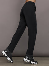 Tapered Leg Jogger in Interlock - Black