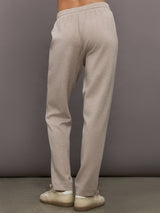 Tapered Leg Jogger in Interlock - Taupe Heather