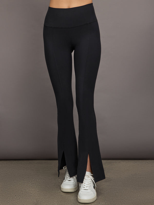 Split Front Legging in Melt - Black