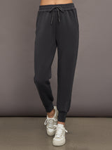 Sueded Fleece Logo Sweatpant - Faded Black