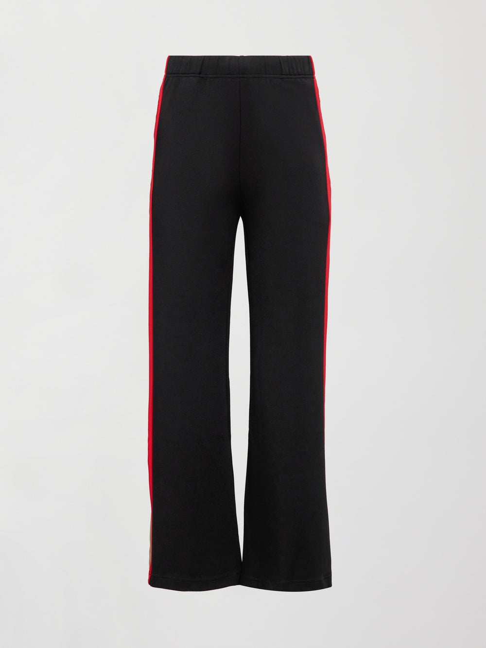 black dress pants with red stripe Red Stripe Black wool pants | bespoke designer menswear