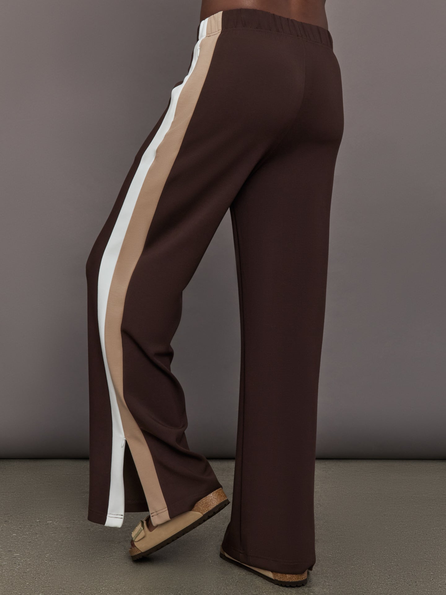 Wide Leg Track Pant in Scuba - Chocolate Torte – Carbon38