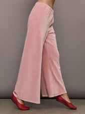 Wide Leg Pant in Velour