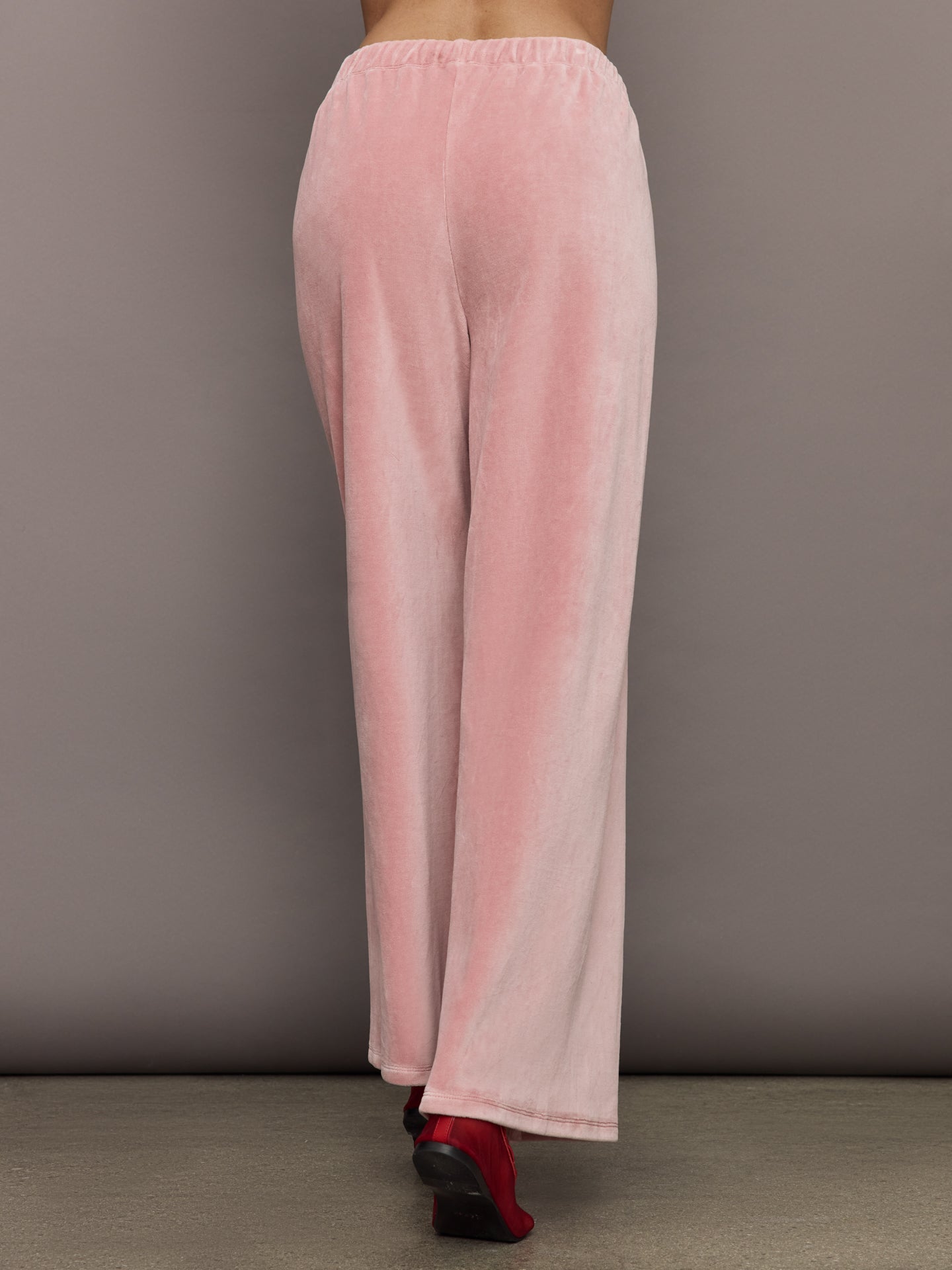 Wide Leg Pant in Velour - Blush – Carbon38