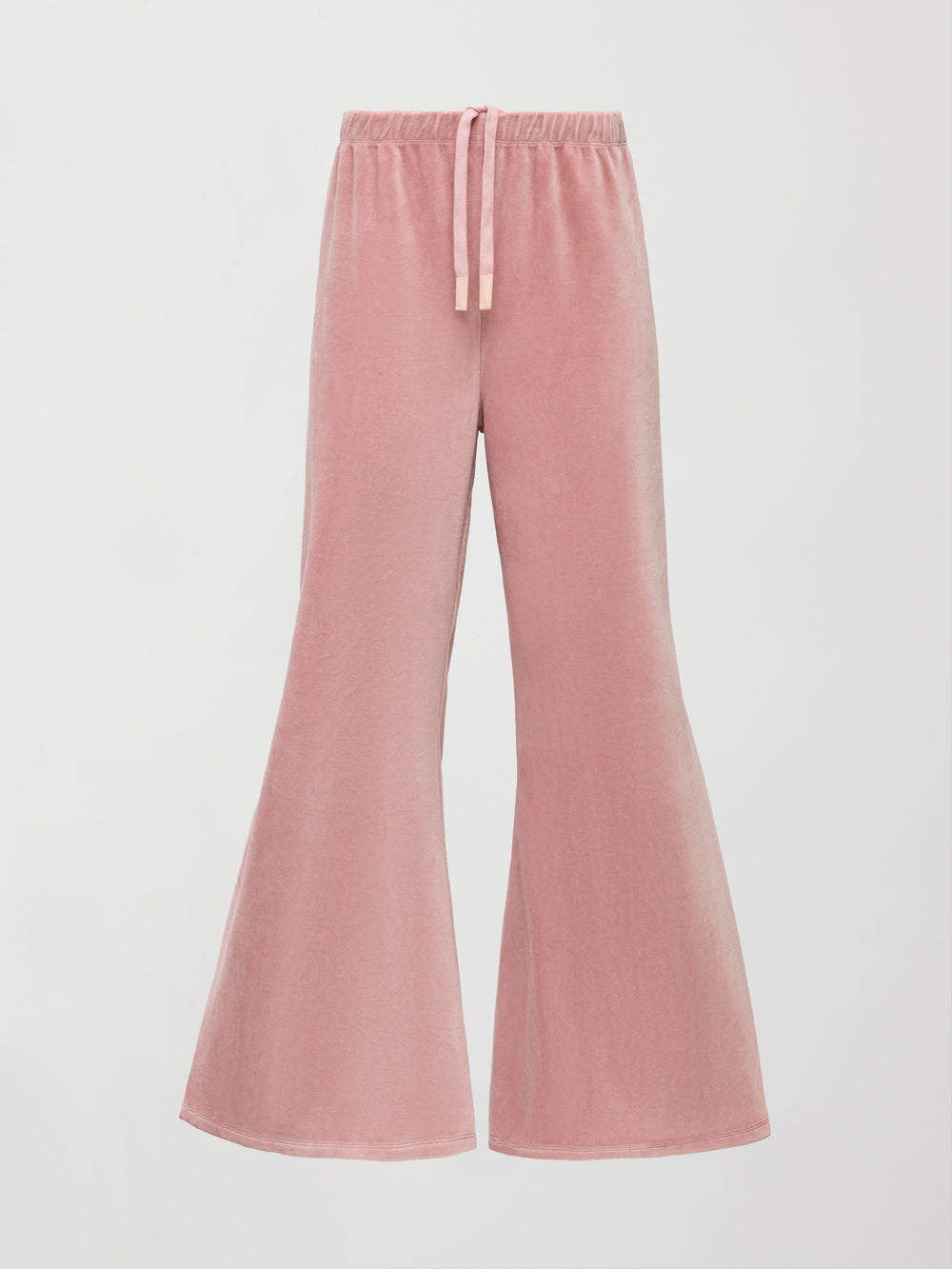 Wide Leg Pant in Velour - Blush