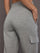 Close-up of heather grey Ultrasoft Cargo Jogger showing flap pocket detail and side hand pocket.