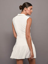 Pleated Tennis Dress - Ivory
