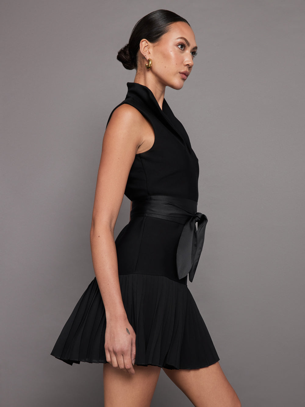 Pleated Tennis Dress - Black Carbon38 Pleated Tennis Dress - Black Carbon38
