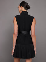 Pleated Tennis Dress - Black