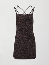Strappy Dress in Melt - Leopard Print