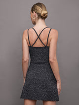 Strappy Dress in Melt - Charcoal Leopard