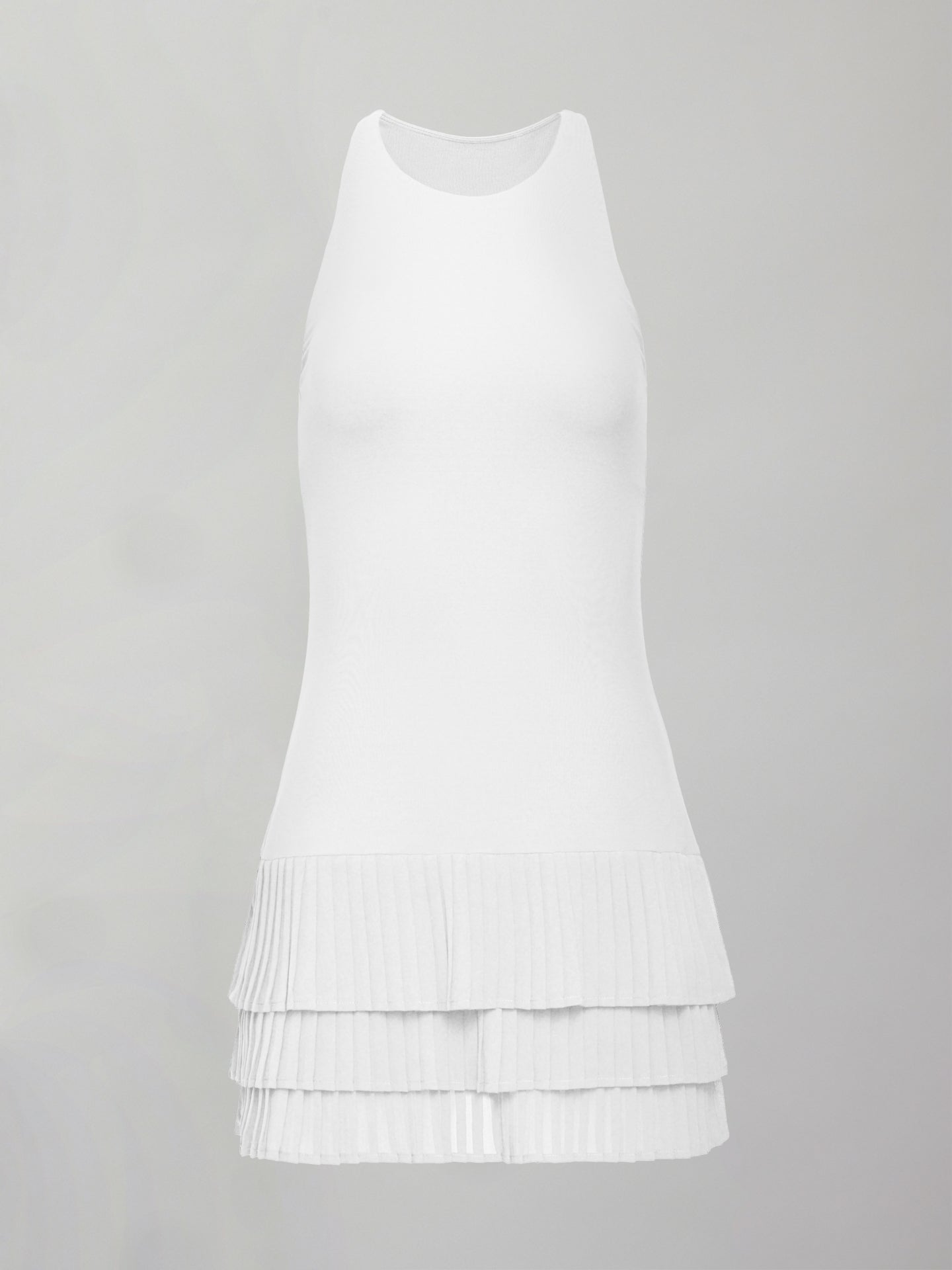 Pleated Tier Tennis Dress - White – Carbon38