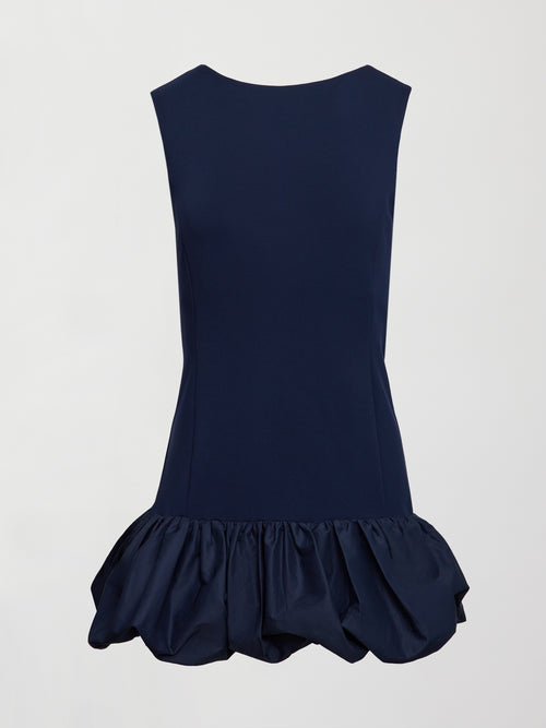 Drop Waist Bubble Dress - Navy