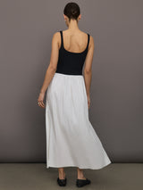 Women's Carbon38 Linen And Melt Dress - Black/White - Size L Women's Carbon38 Linen And Melt Dress - Black/White - Size L