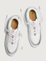 Uba Premium Leather & Mesh - White/ Metallic Silver Blush Pink