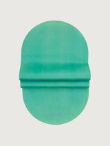 Teal Gradient yoga mat shown folded to highlight flexibility and CARMU branding.