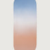 Aurora Yoga Mat in Blue Orange Gradient, flat lay full view.