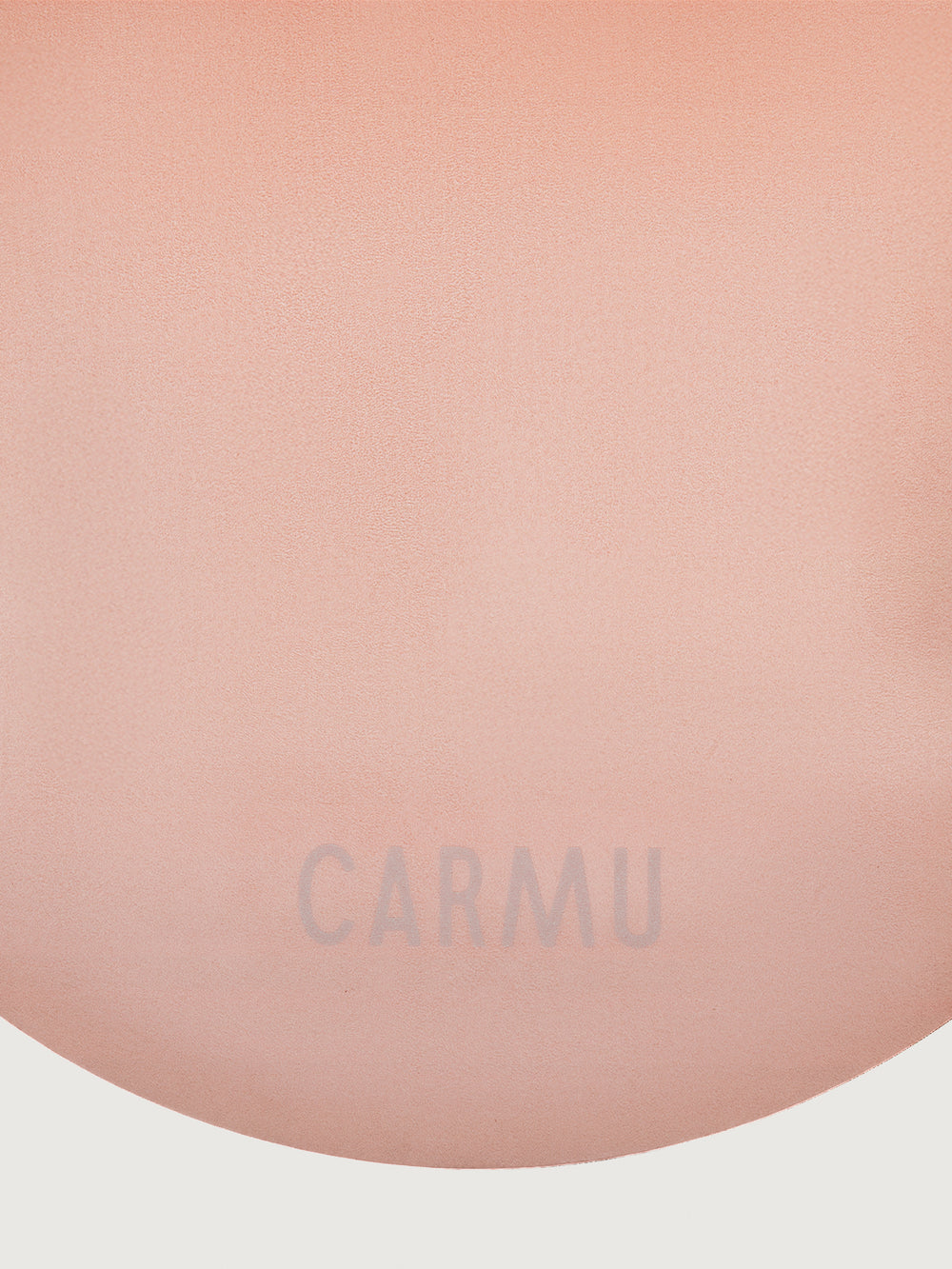 Aurora Yoga Mat in Blue Orange Gradient, close up of surface texture and logo.