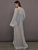 Charlotte Coverup - Ivory Black Polka Dot