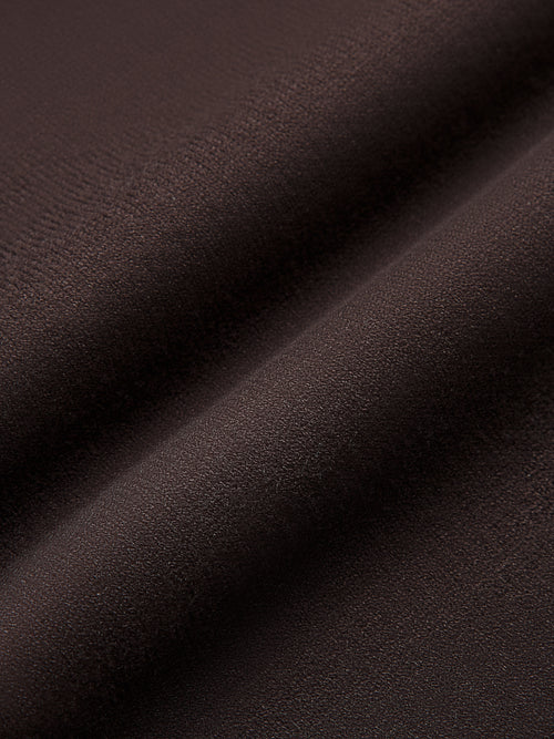 Fabric detail close-up of Long Sleeve Off Shoulder Tee Chocolate Torte soft texture.
