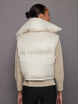 Nylon Puffer Vest - White