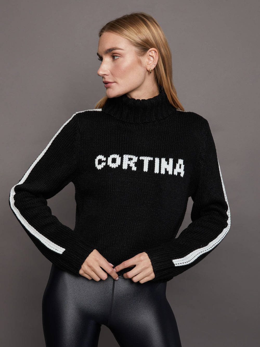 Cortina Turtleneck - Custom Knit Black