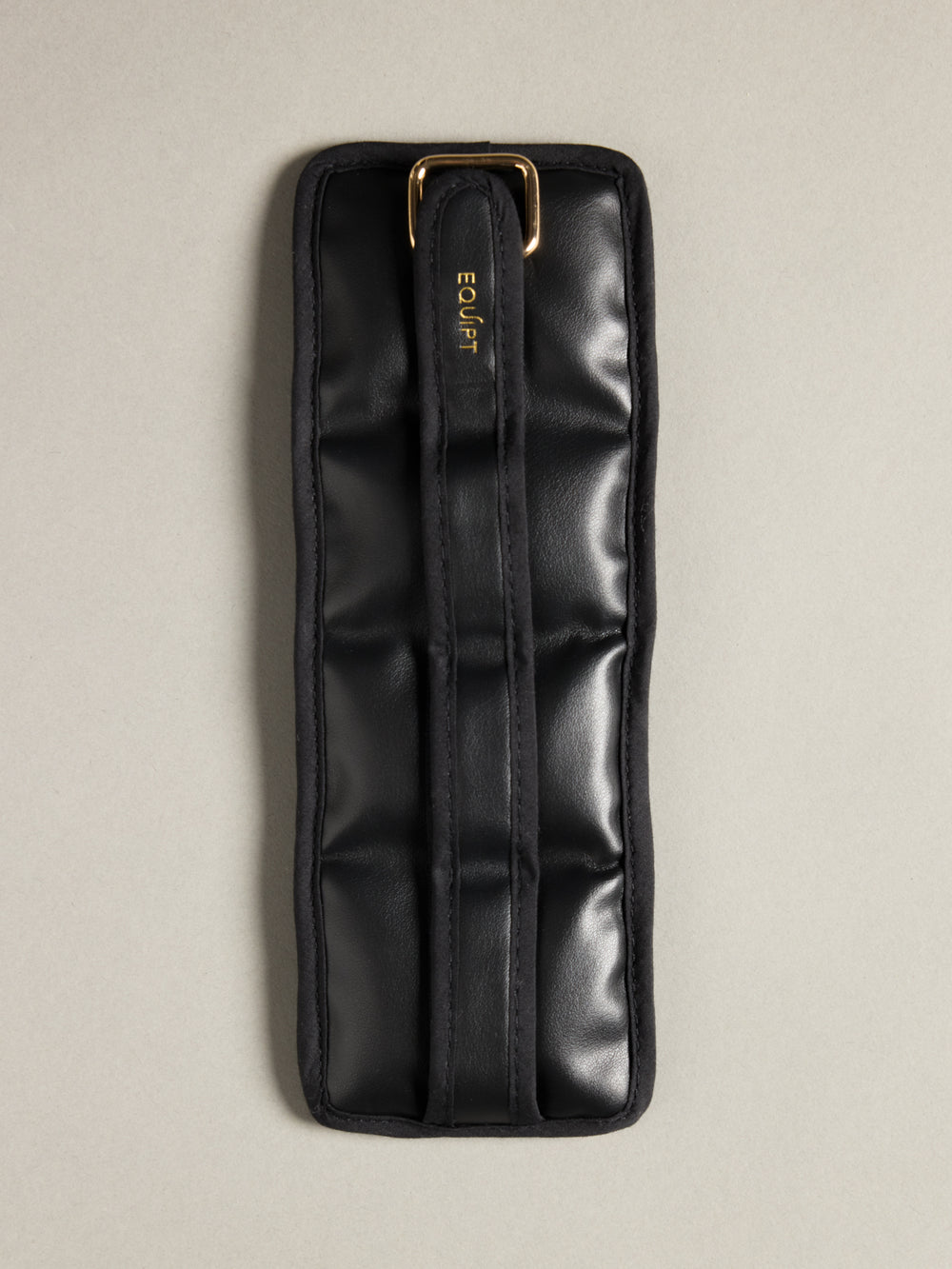 Flat lay of the Vegan Leather Weighted UWrap 1.5 Midnight Black, front view.