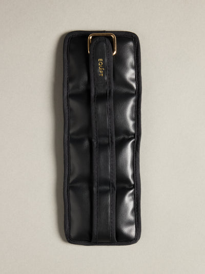 Flat lay of the Vegan Leather Weighted UWrap 1.5 Midnight Black, front view.