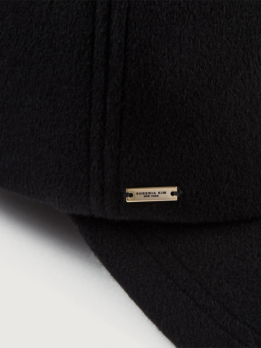Black cashmere baseball cap.